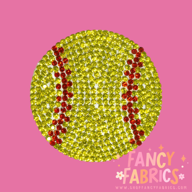 Softball (Rhinestones) | Adhesive Patch