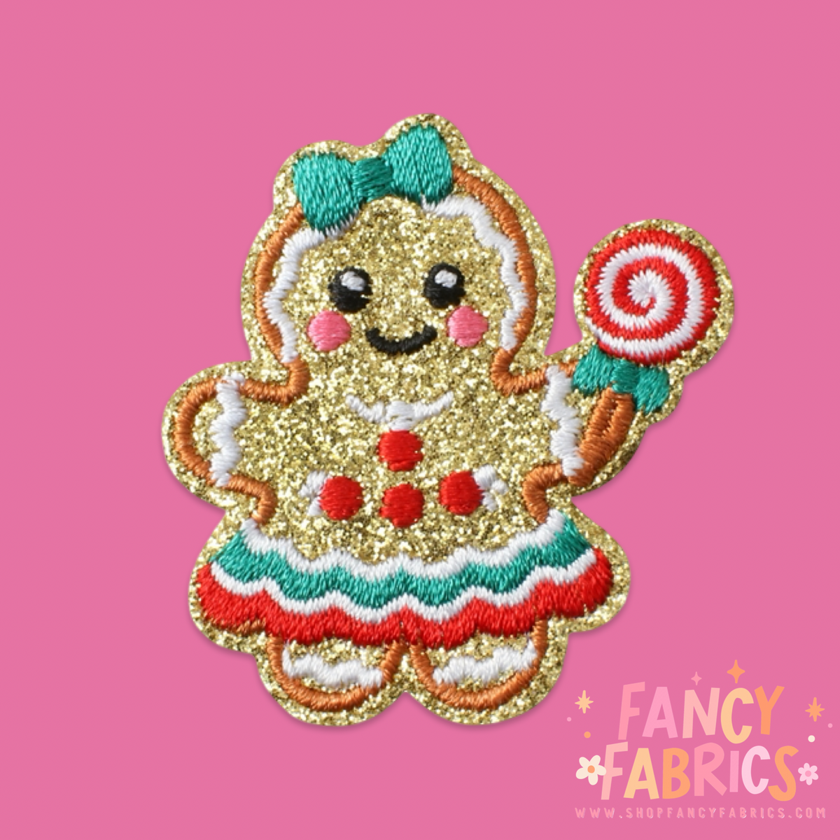 Lollipop Gingerbread (Girl) | Iron On Patch