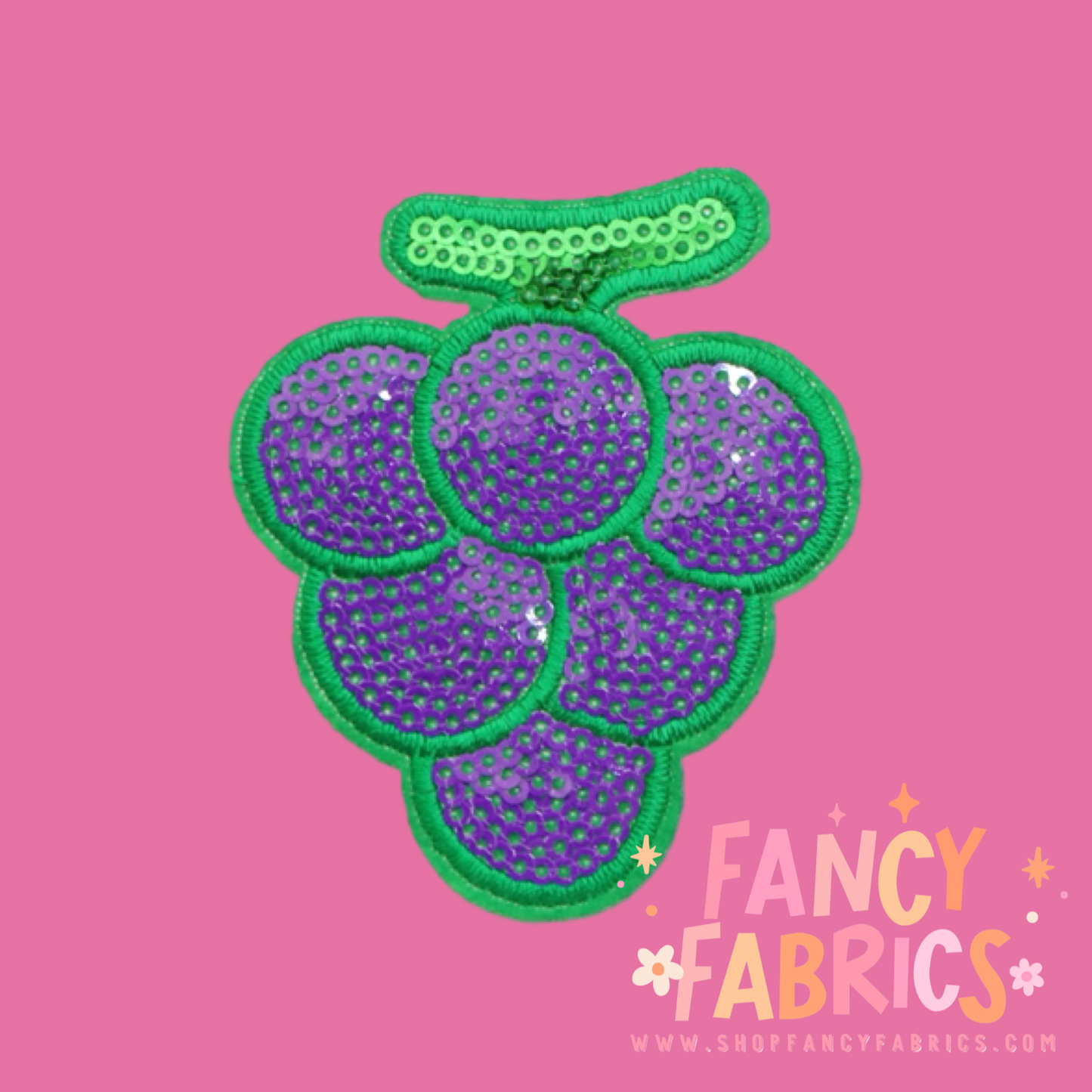 Sequin Grapes | Iron On Patch