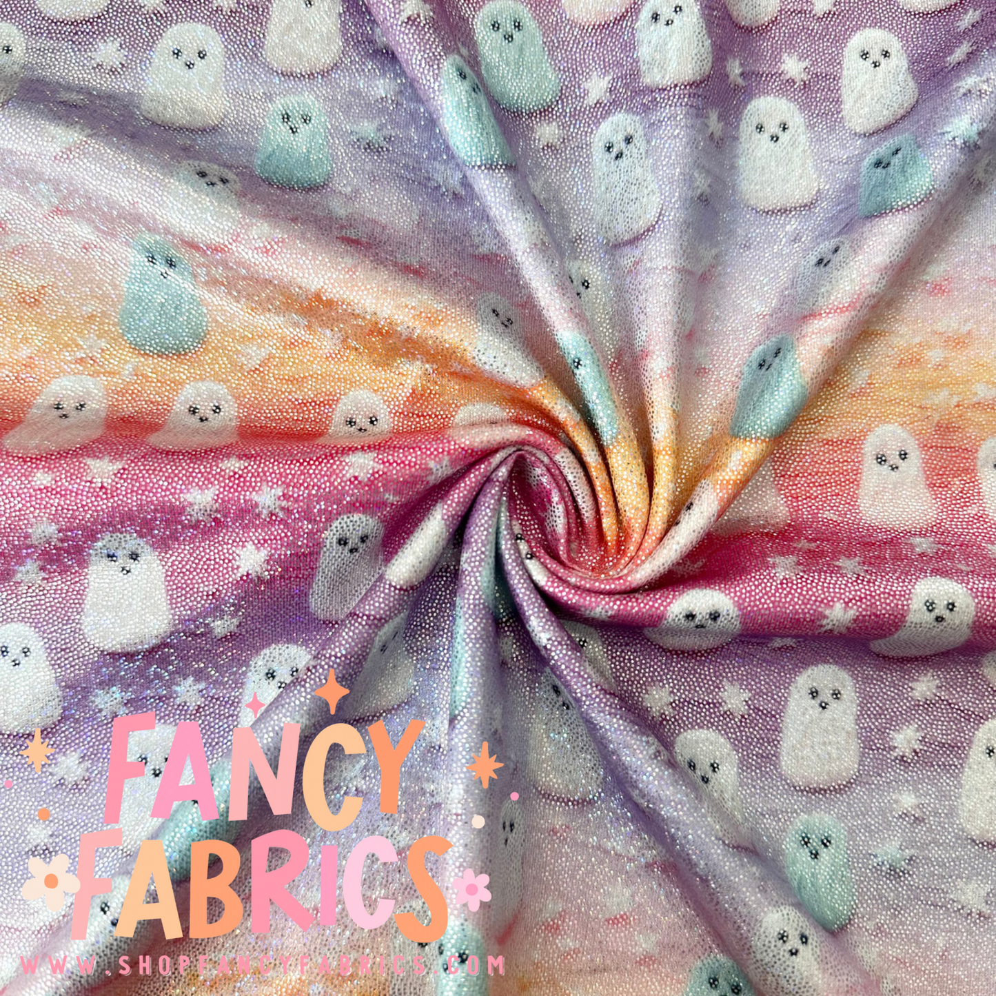 Rainbow Ombré Ghosts | 6x6 Scaling | Printed Holographic | Ready To Ship