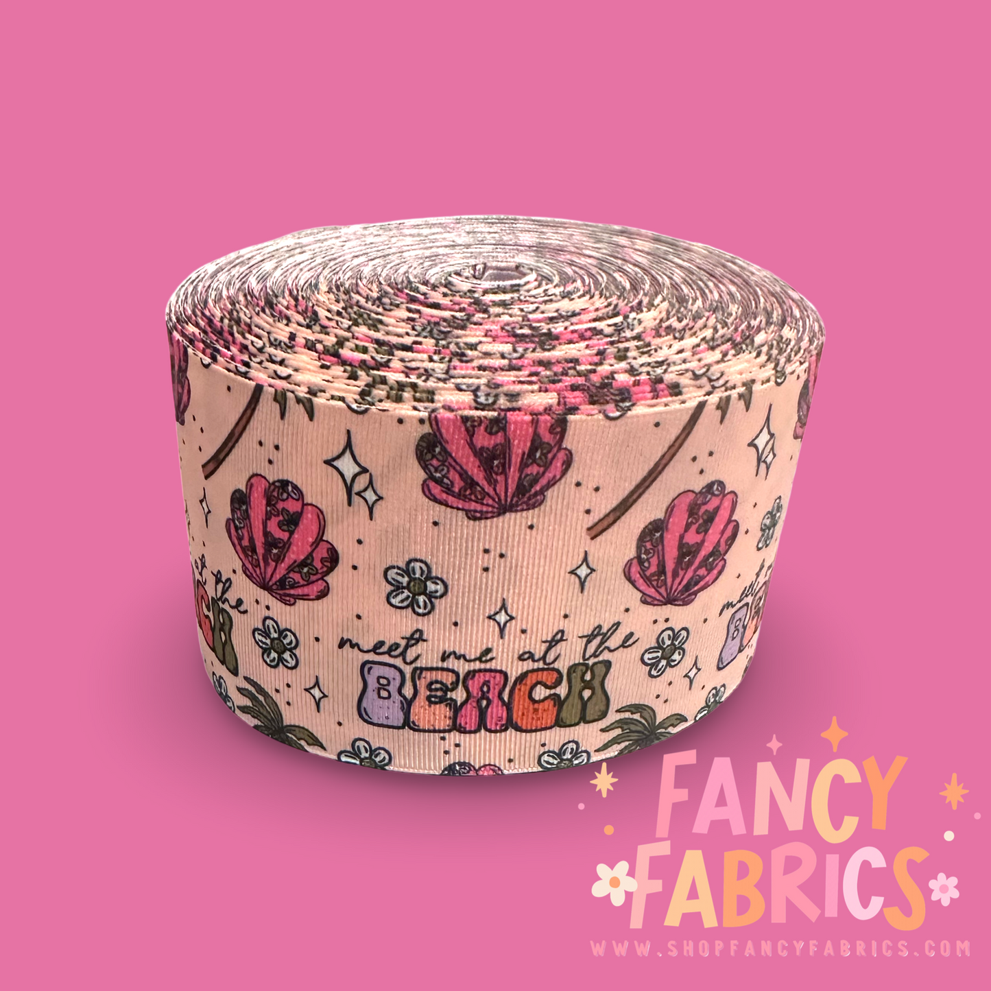 Meet Me At The Beach | 3" Single Sided | Printed Ribbon | Ready To Ship