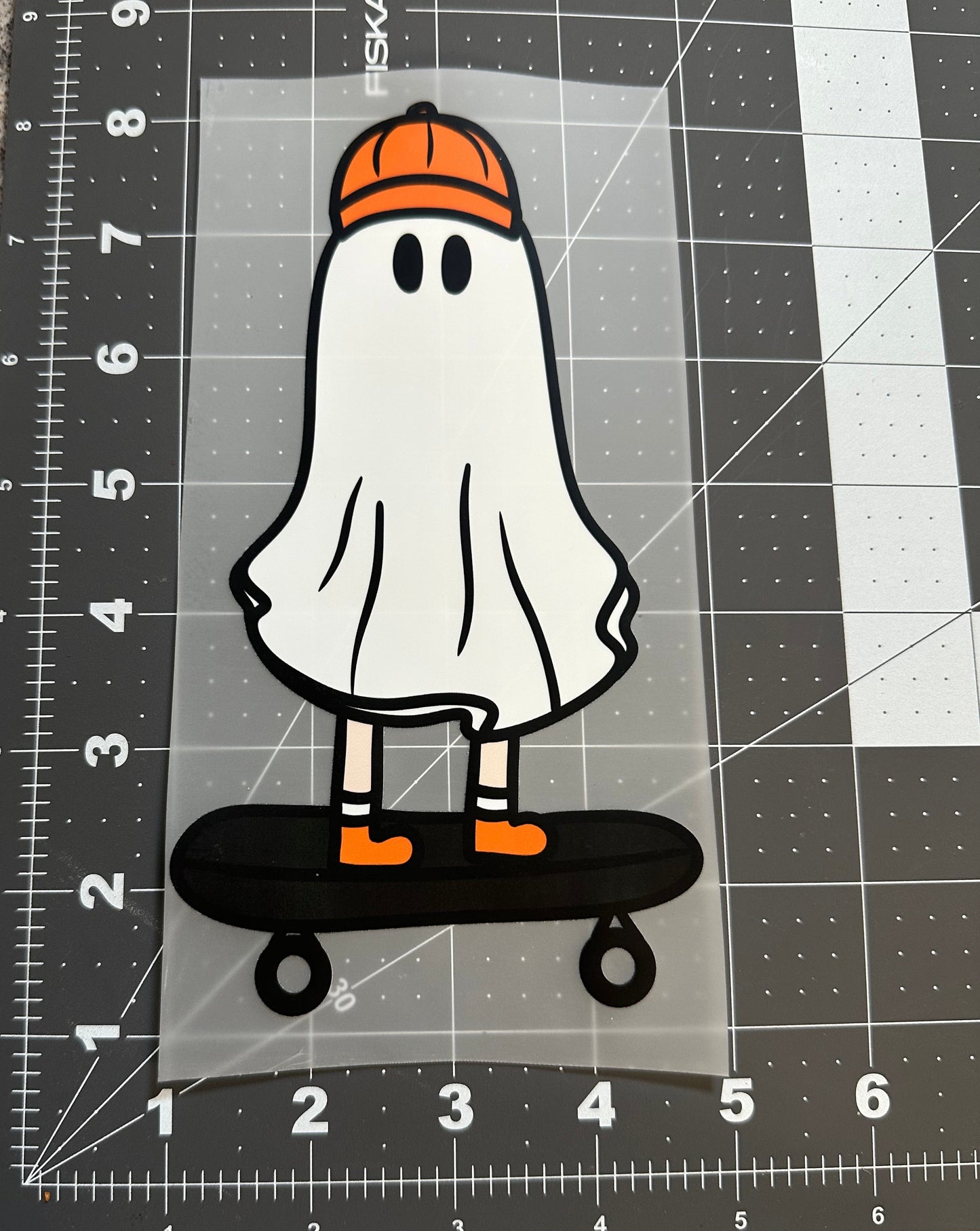 Skateboarding Ghost | Child Size | DTF Transfer