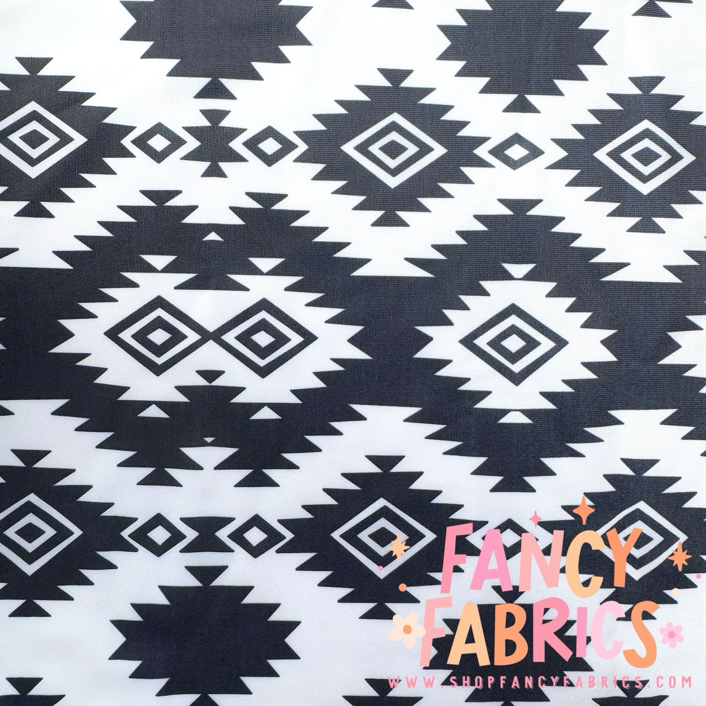 Black + White Aztec | Swim | 6x6 Scaling | Ready To Ship