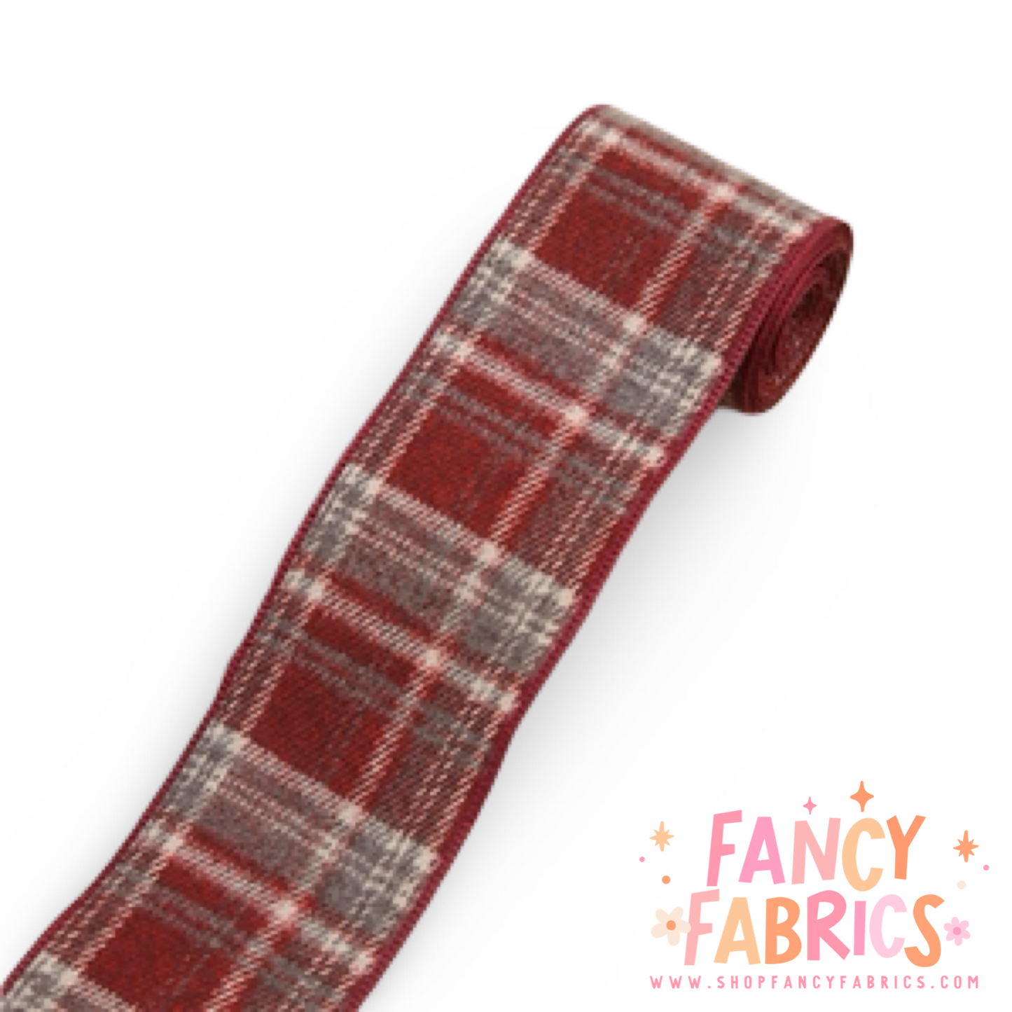 Light Red | 1.5" Single Sided | Plaid Ribbon | Ready To Ship