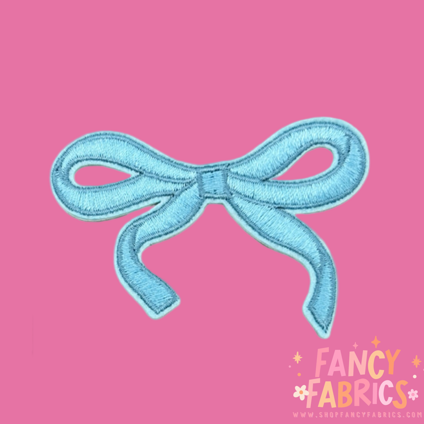 Blue Dainty Bow | Iron On Patch