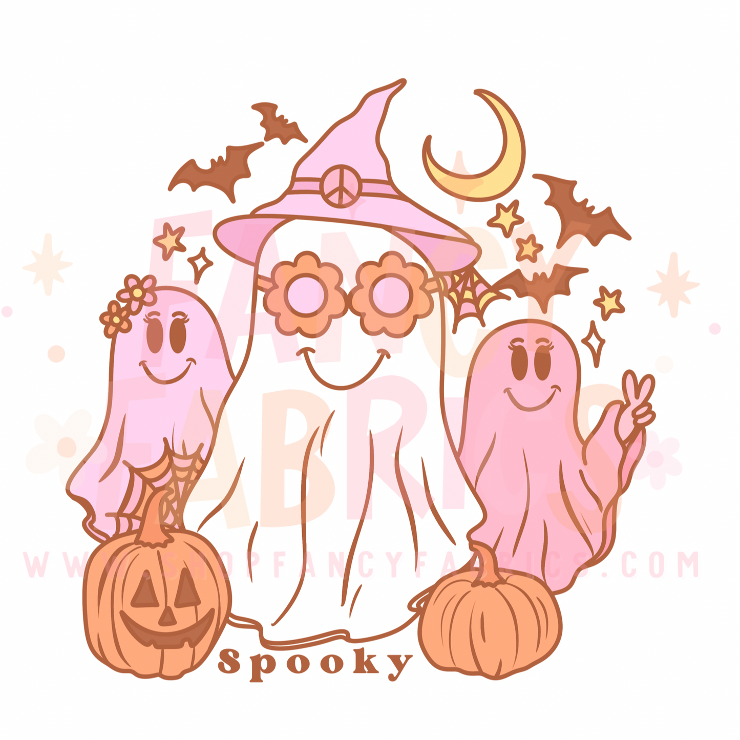 Spooky + Groovy Ghosts | Toddler Size | DTF Transfer