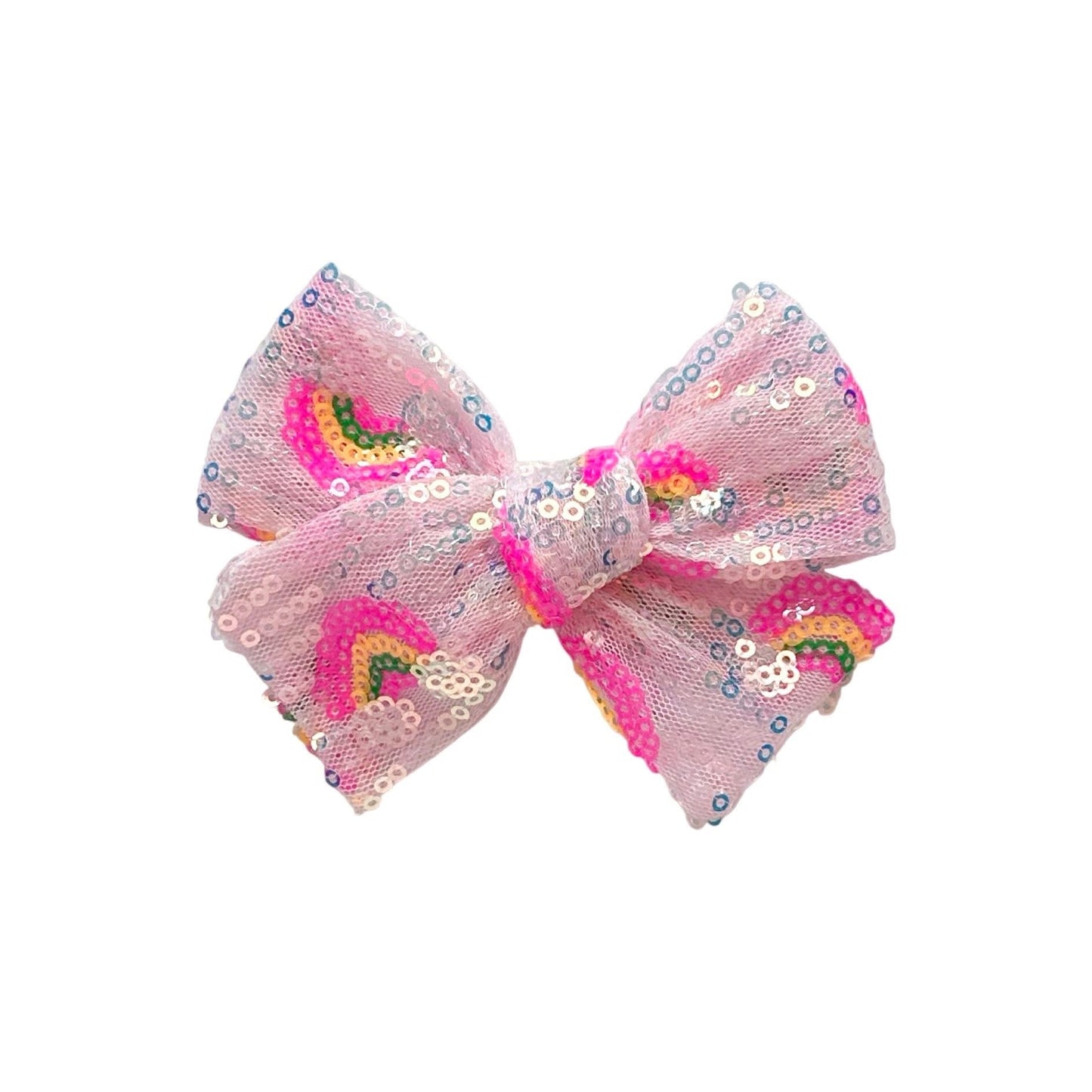 Pink | Rainbow Sequin Mesh | Ready To Ship