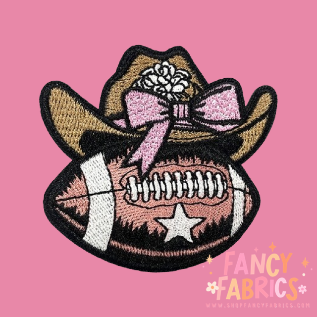 Cowgirl Football | Iron On Patch