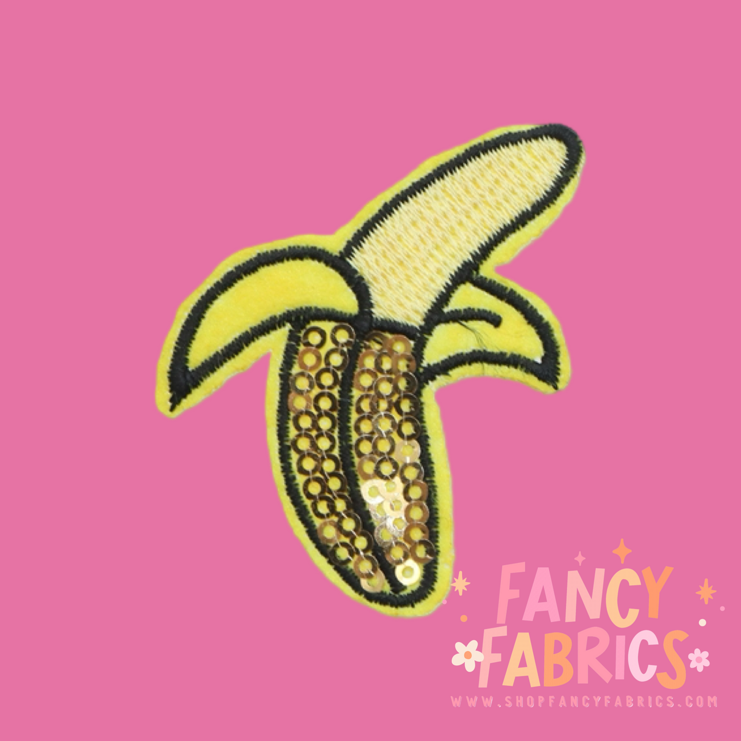 Sequin Banana | Iron On Patch