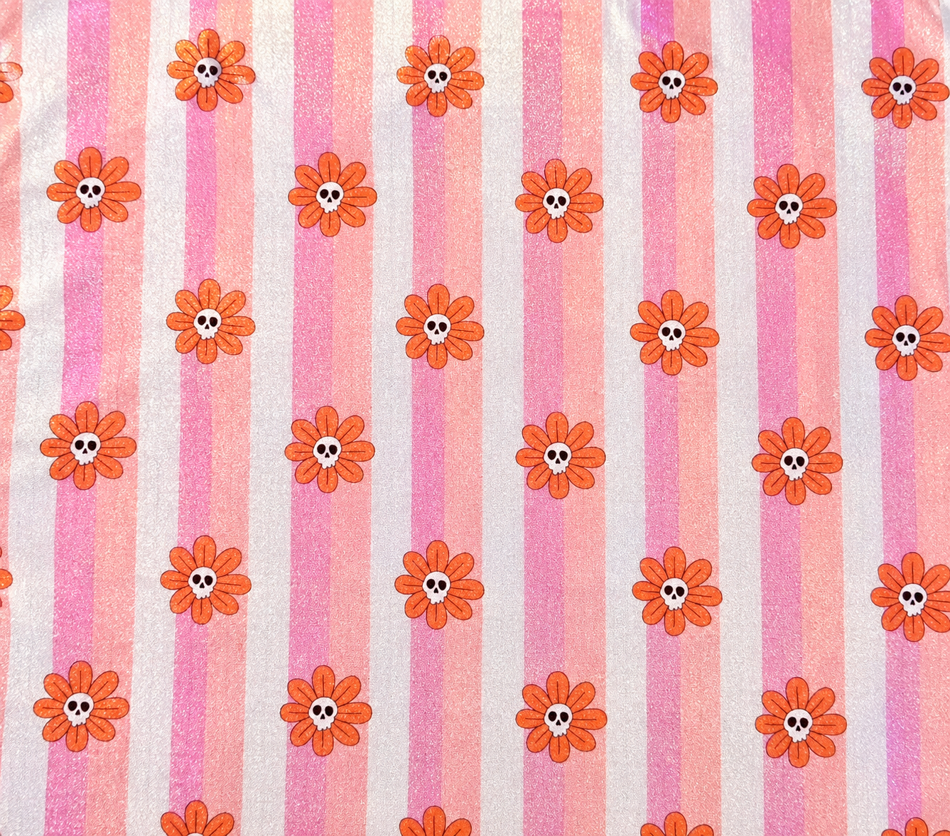 Skull Flowers | 4x4 Scaling | Printed Holographic | Ready To Ship