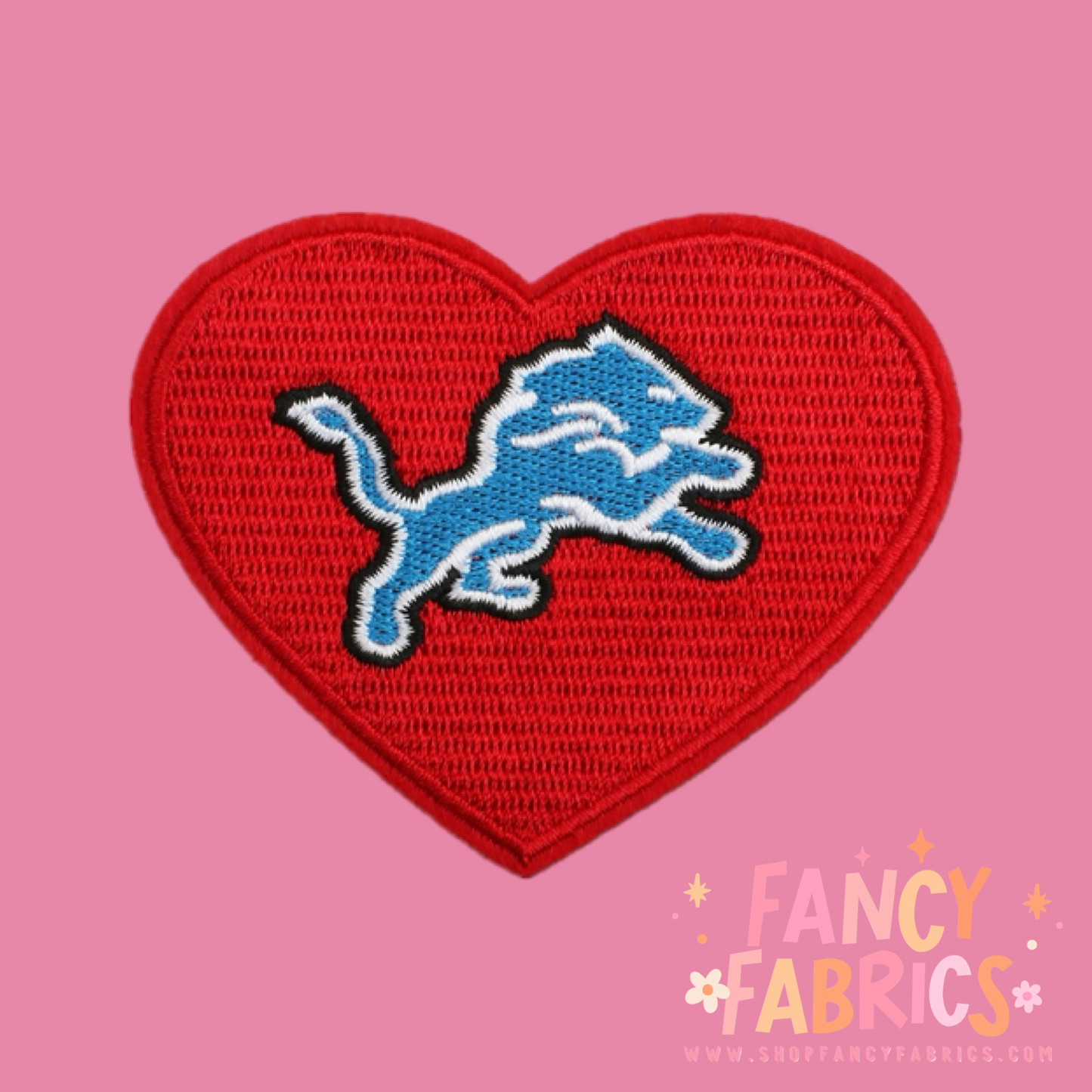 Detroit lions iron on patch