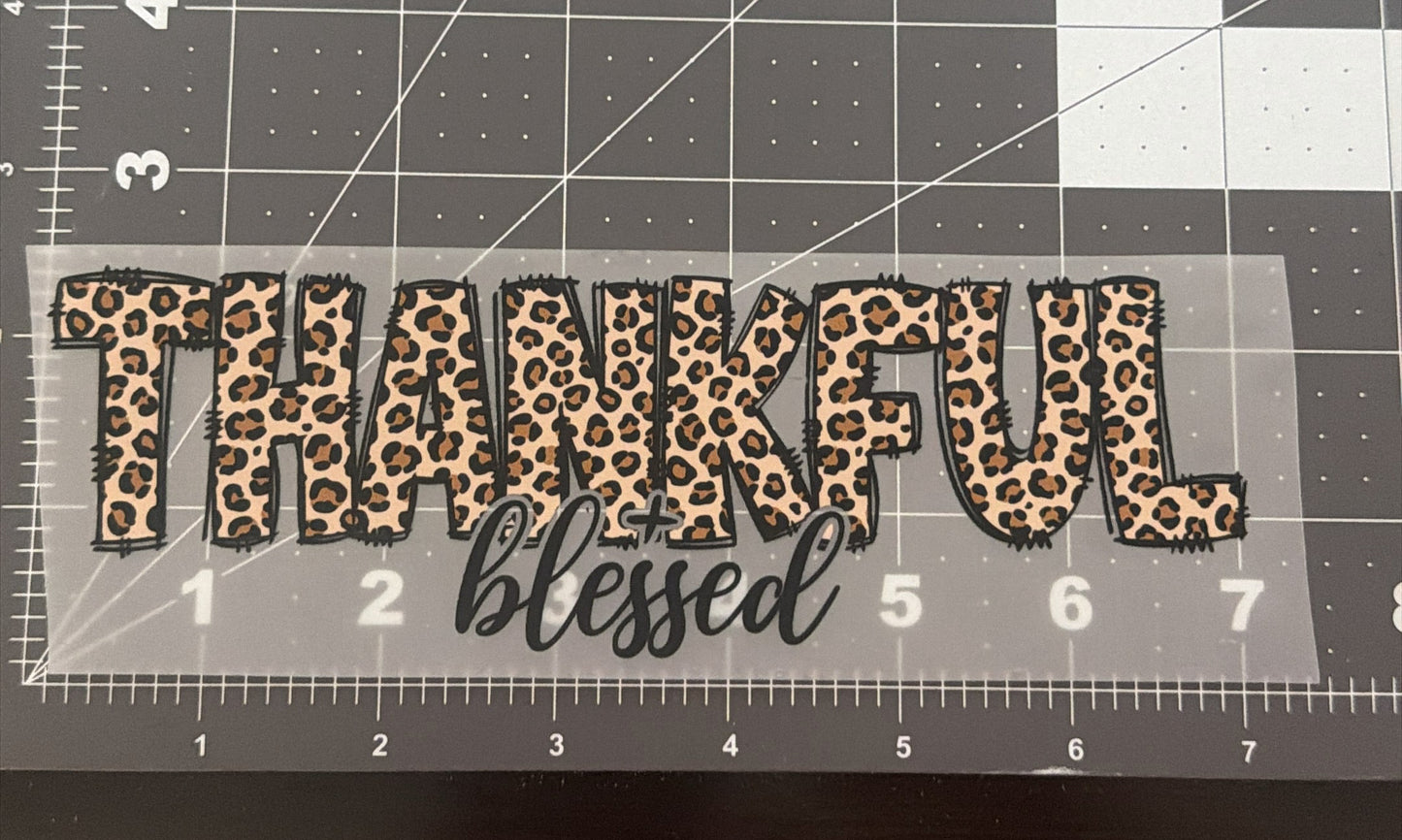 Thankful + Blessed | Child Size | DTF Transfer
