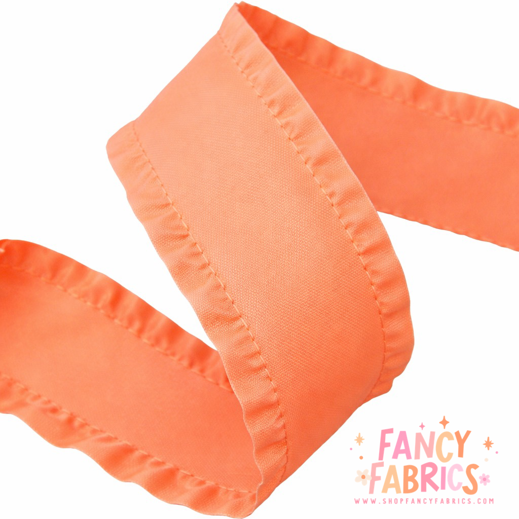 Orange | 1.5" | Ruffle Ribbon | Ready To Ship