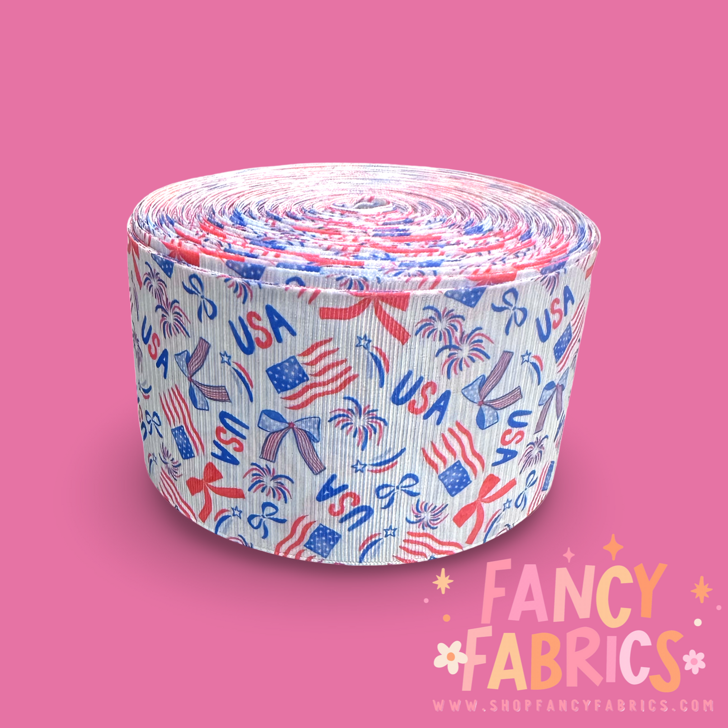 USA | 3" Single Sided | Printed Ribbon | Ready To Ship