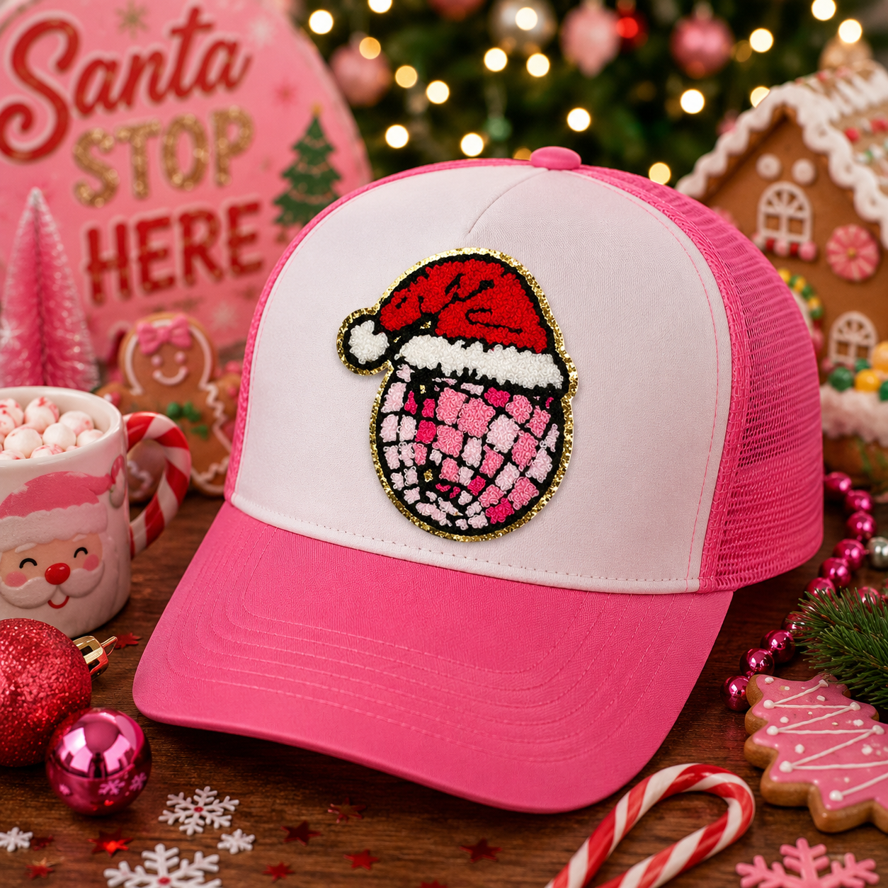 Disco Hat (Red) | Iron On Patch