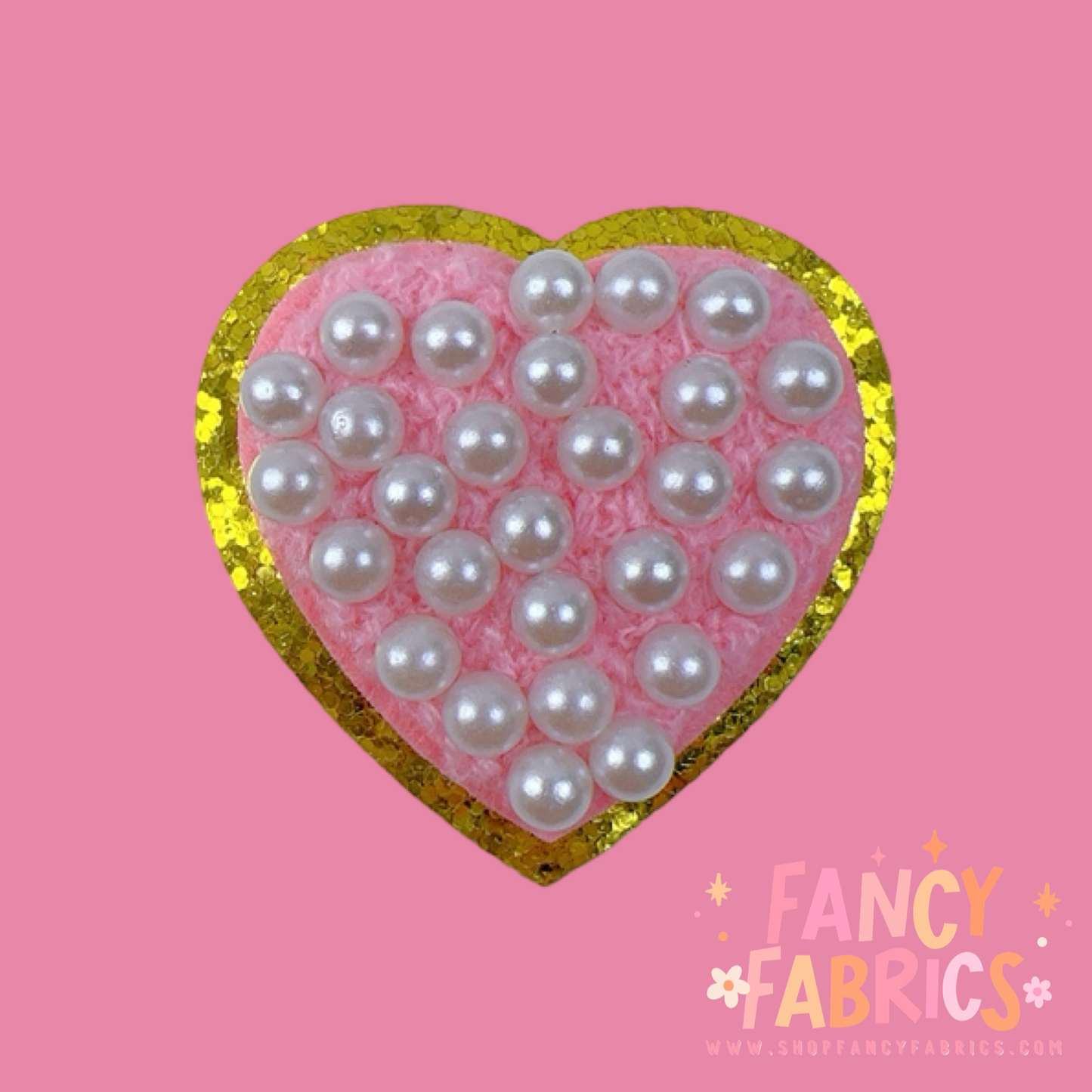 Pearl Heart | Iron On Patch