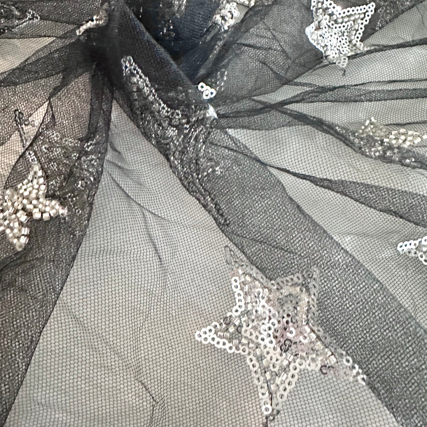 Black Beaded Stars | Mesh | Ready To Ship