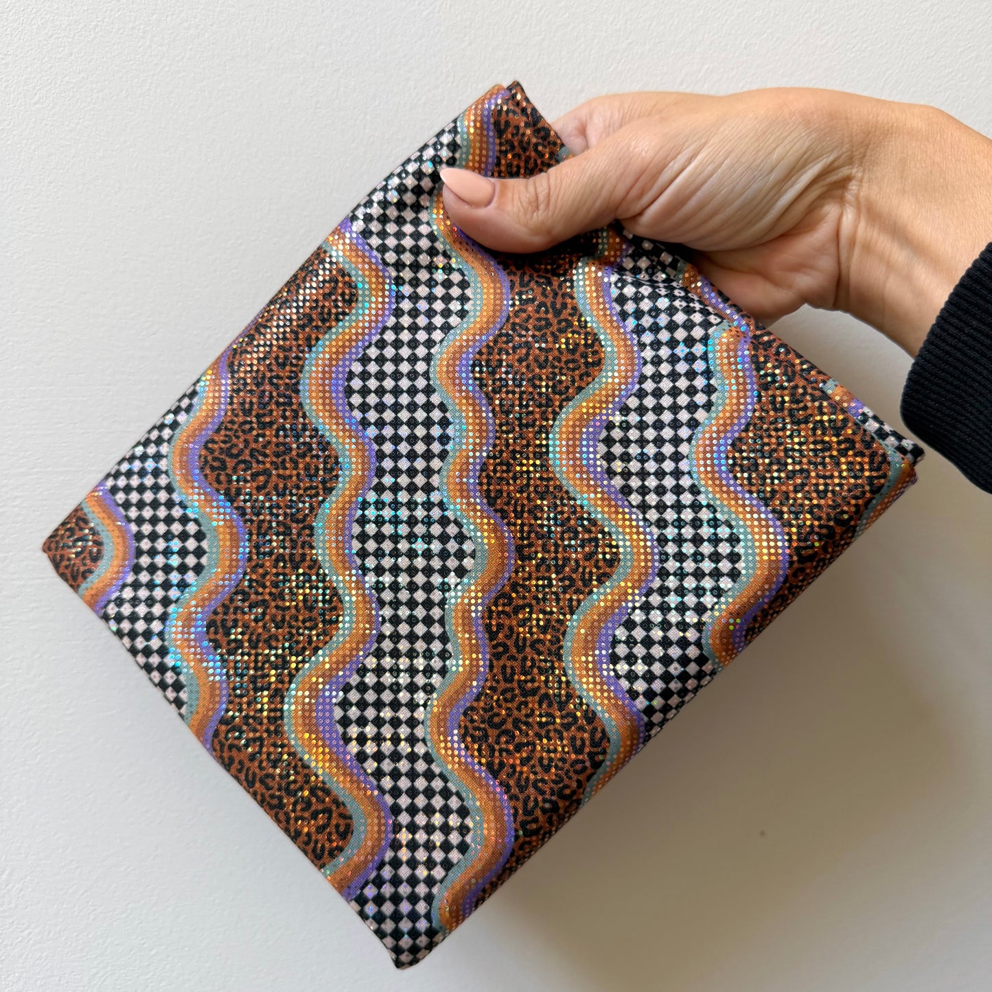 Fall Checker Waves | 4x4 Scaling | Printed Shattered Holographic | Ready To Ship