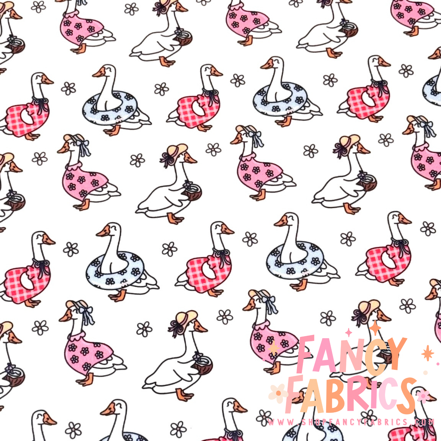 Summer Geese | Swim | 6x6 Scaling | Ready To Ship