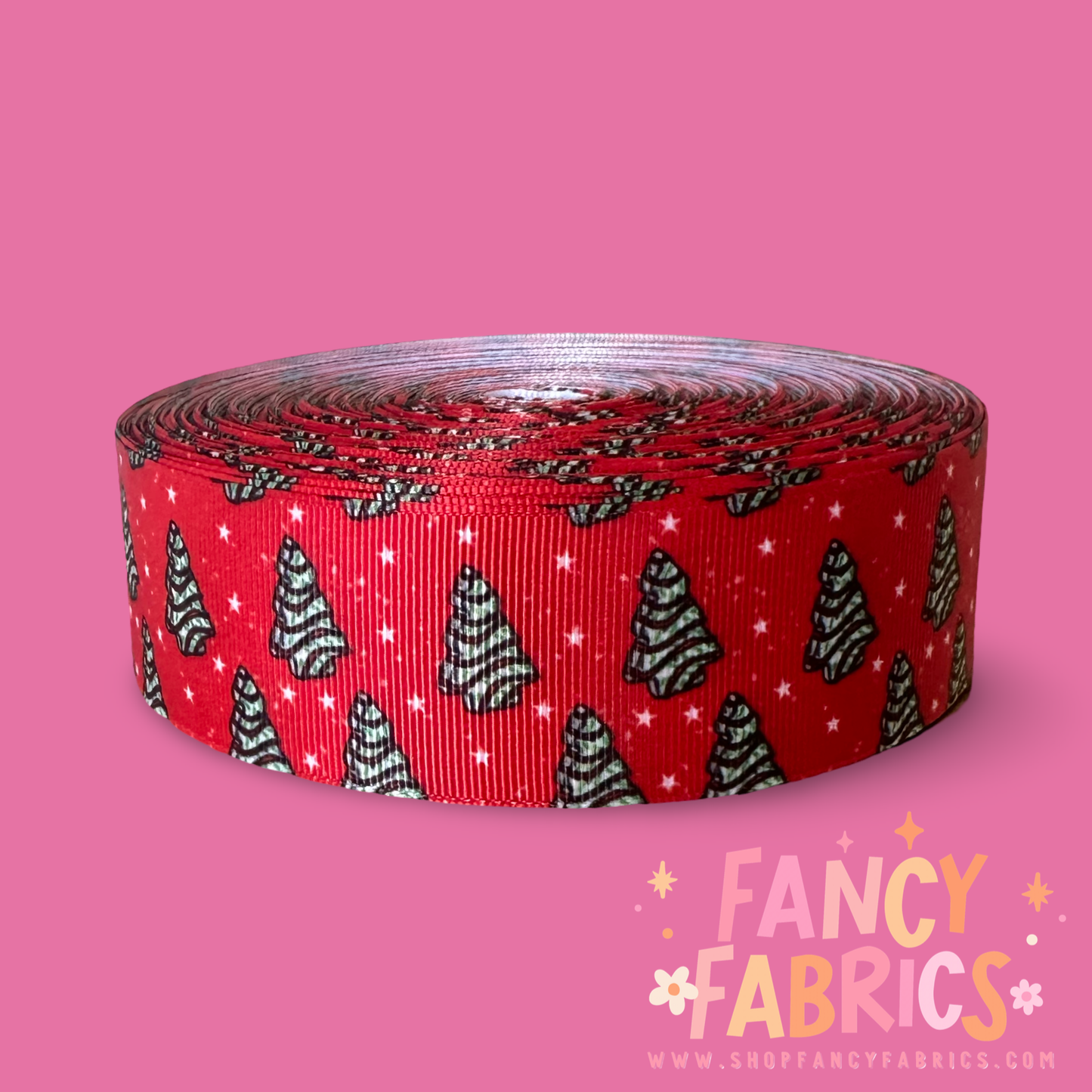 Christmas Cakes | 1.5" Single Sided | Printed Ribbon | Ready To Ship