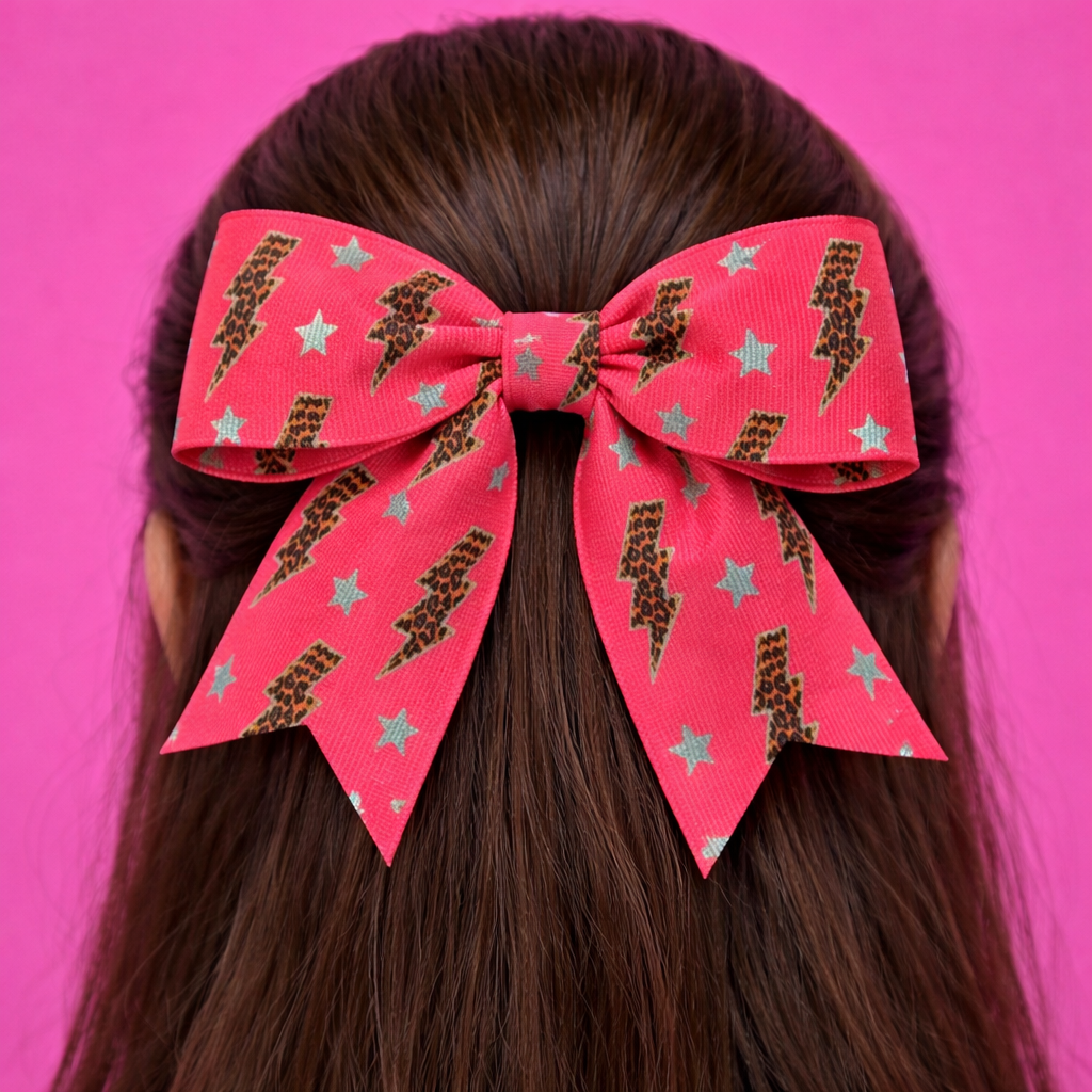 Leopard Lightning | 3" Single Sided | Printed Ribbon | Ready To Ship