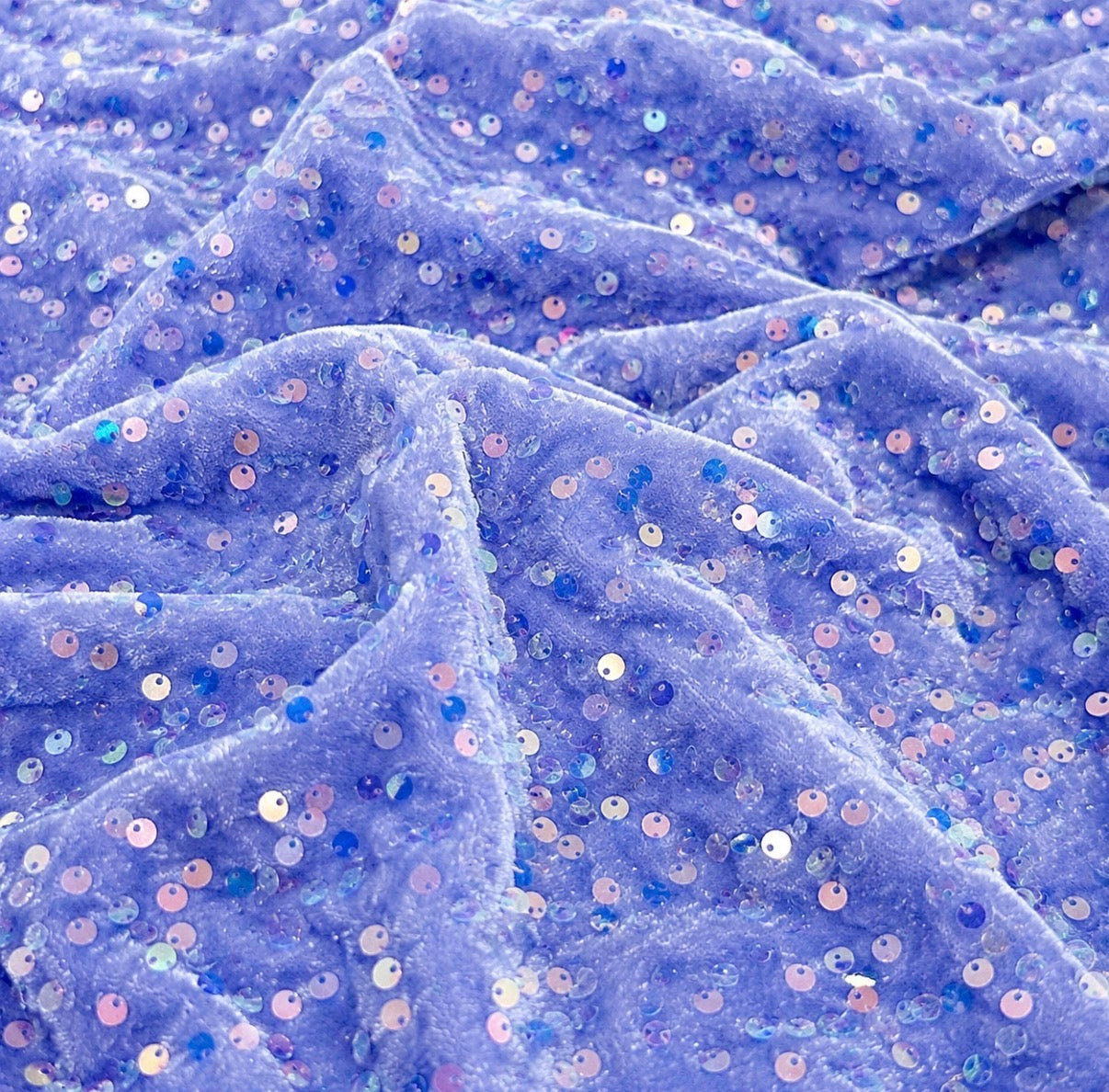 Periwinkle | Stretch Sequin Velvet | Ready to Ship