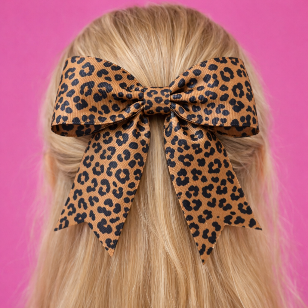 Brown Leopard | 3" Single Sided | Printed Ribbon | Ready To Ship