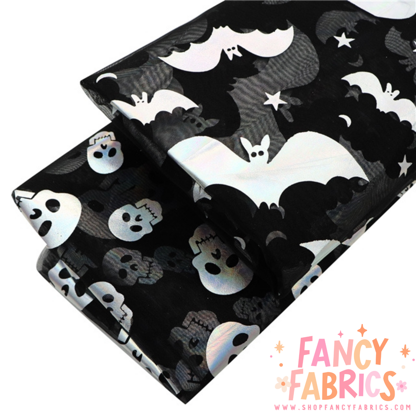 Holo Skulls | Organza Mesh | Ready to Ship