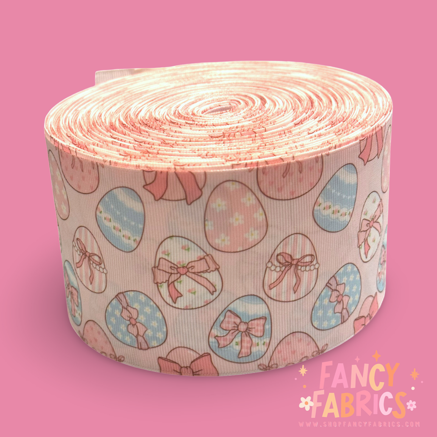 Bow Eggs | 3" Single Sided | Printed Ribbon | Ready To Ship