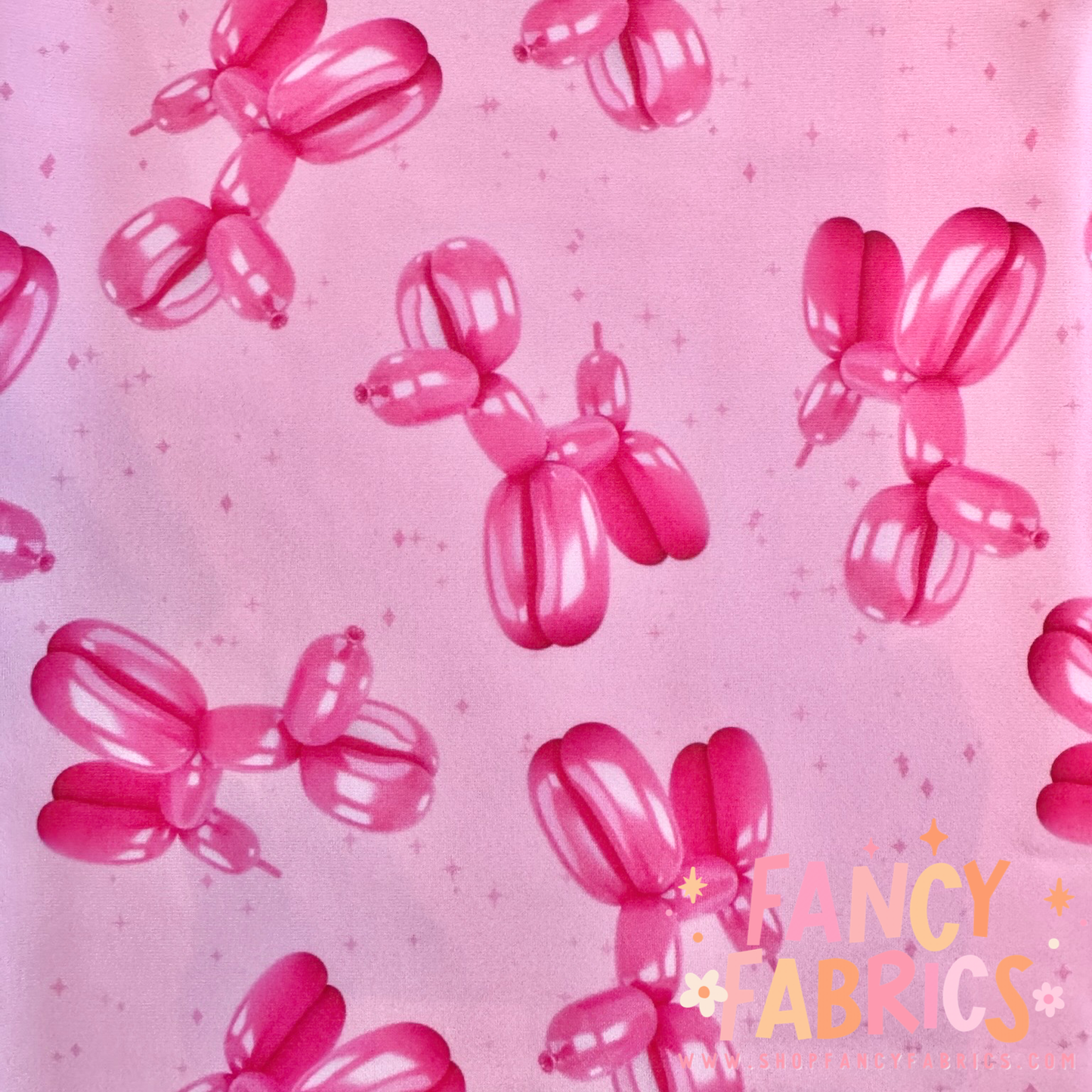 Pink Balloon Dogs | Swim | 6x6 Scaling | Ready To Ship