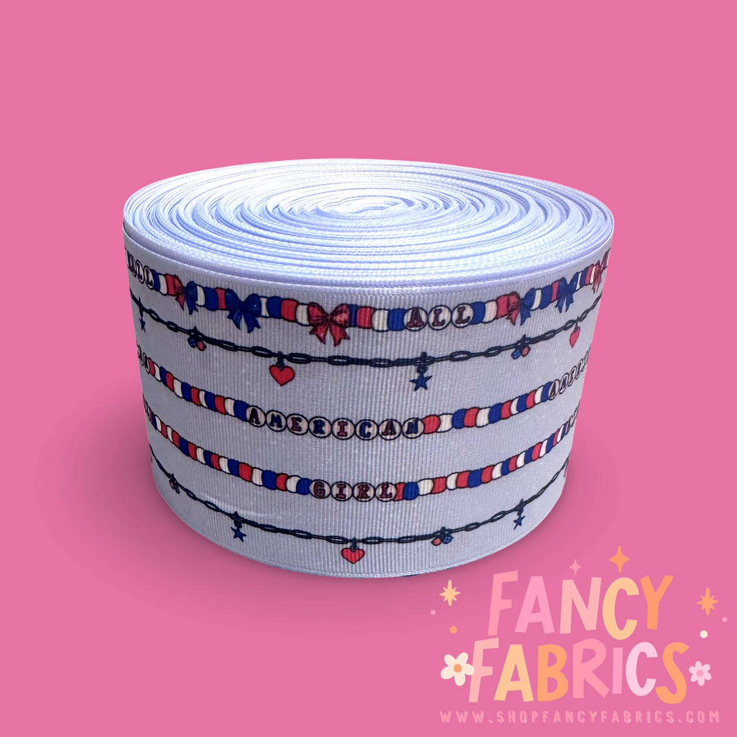 America Bracelets | 3" Single Sided | Printed Ribbon | Ready To Ship