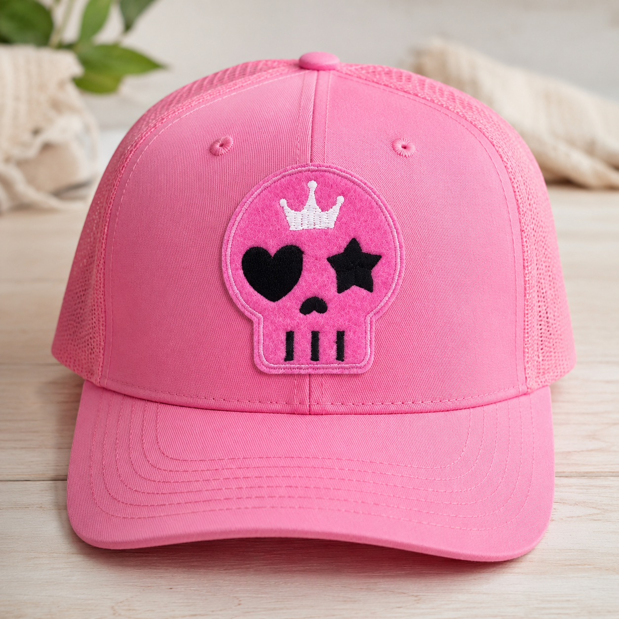 Pink Skull | Iron On Patch