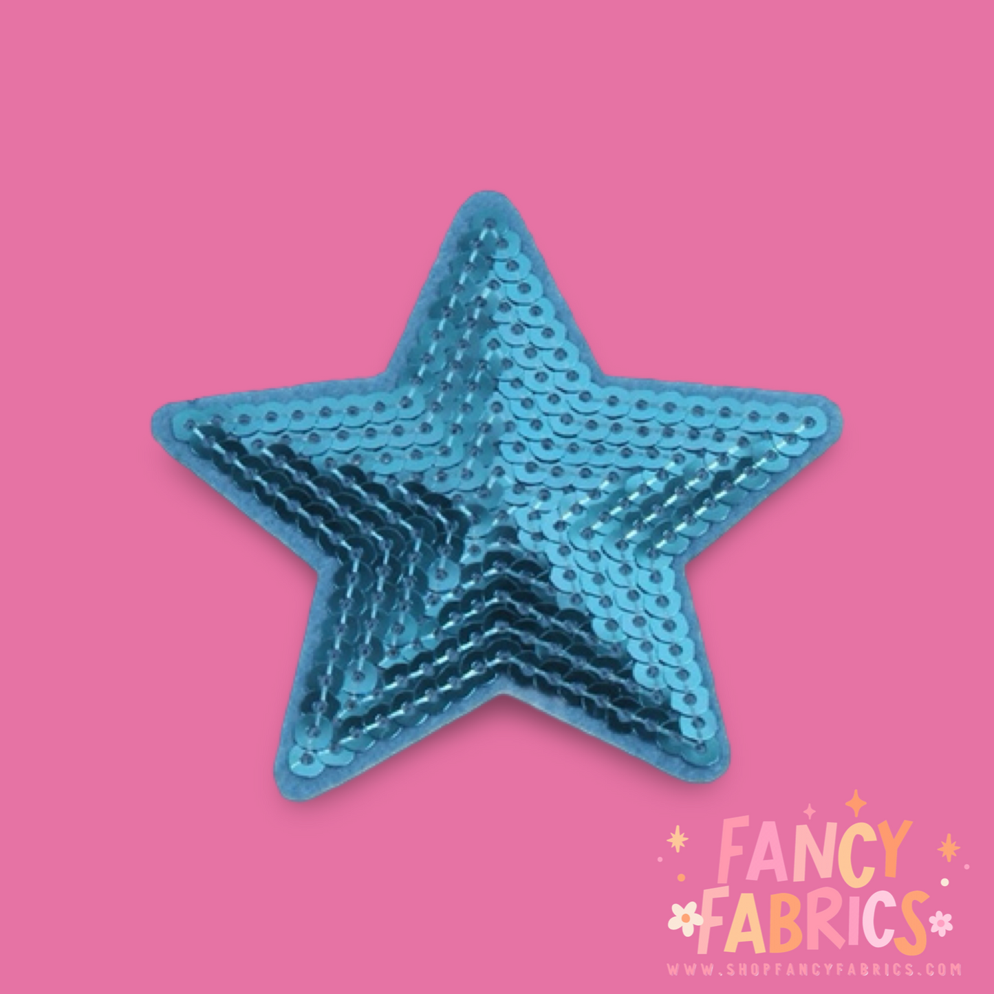 Blue Sequin Star | Iron On Patch