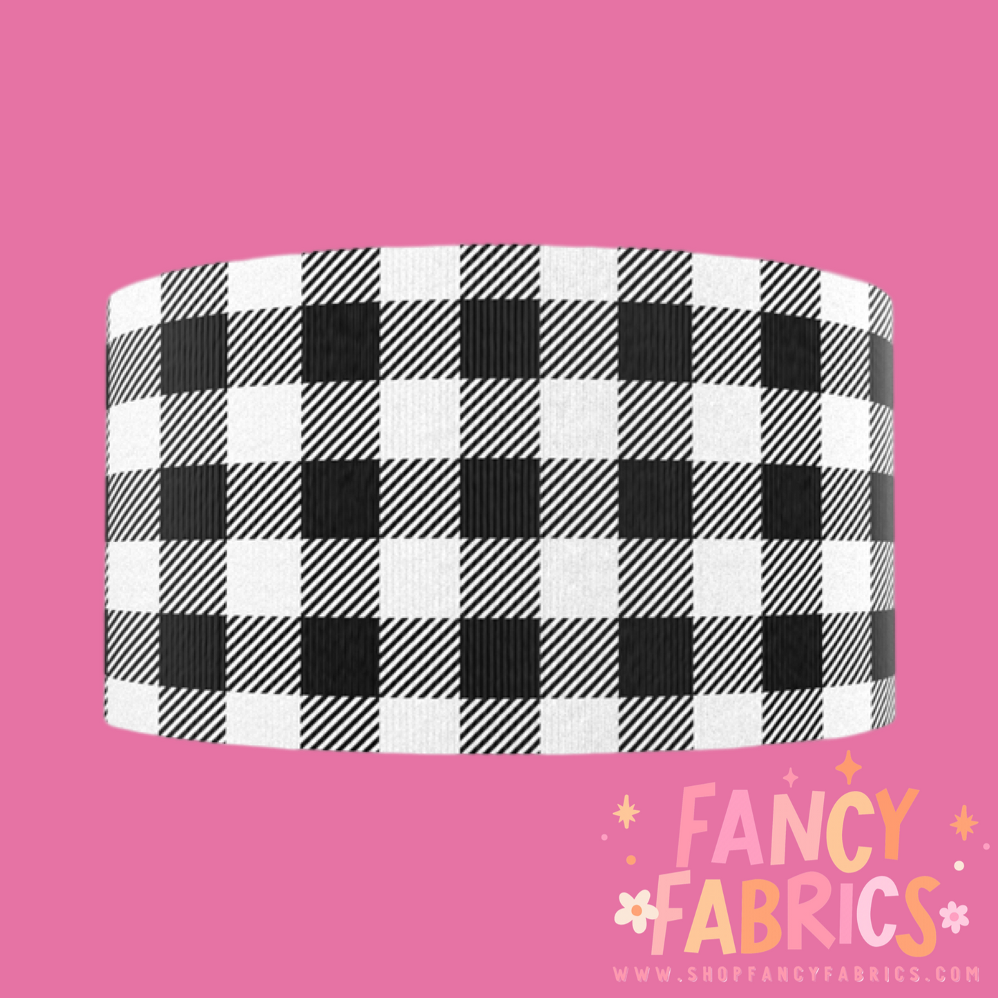 Buffalo Plaid (Black) | 3" Single Sided | Printed Ribbon | Ready To Ship