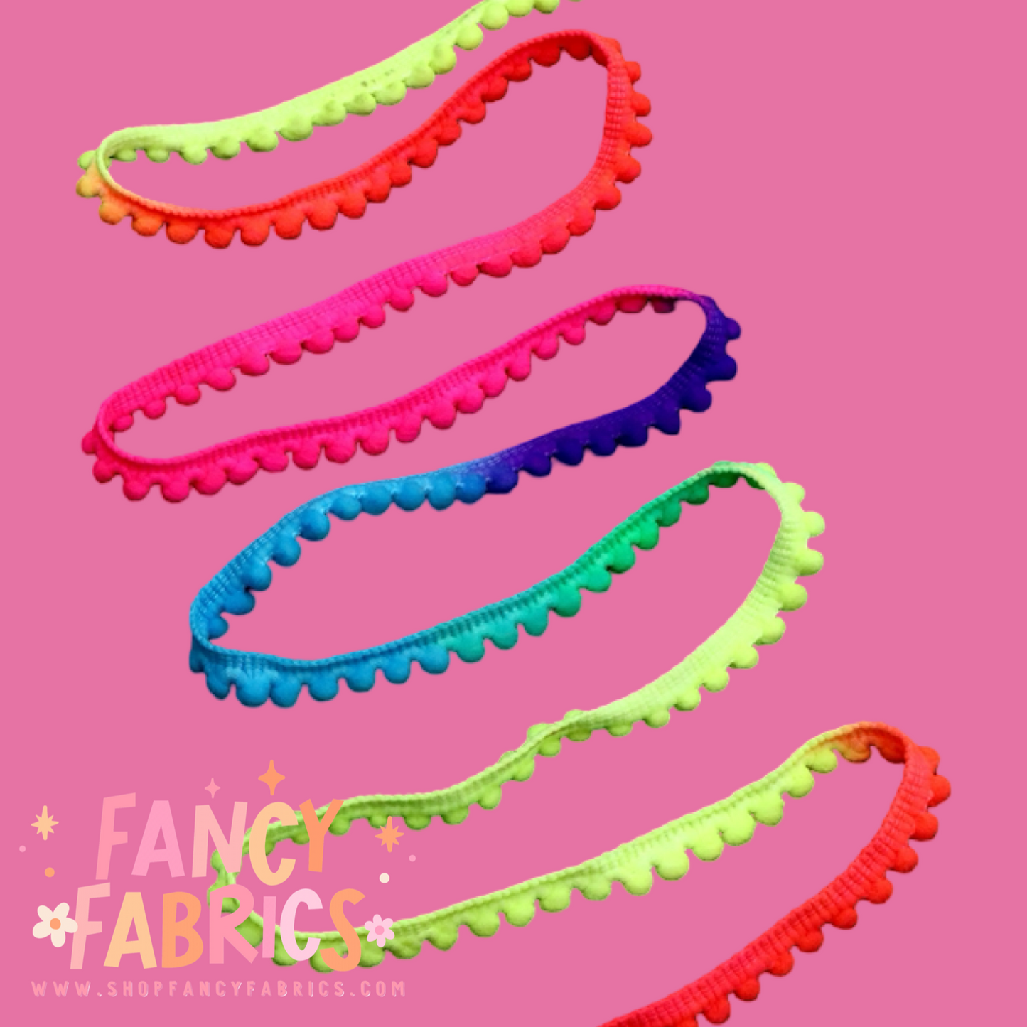 Neon Pom Pom Trim | By The Yard