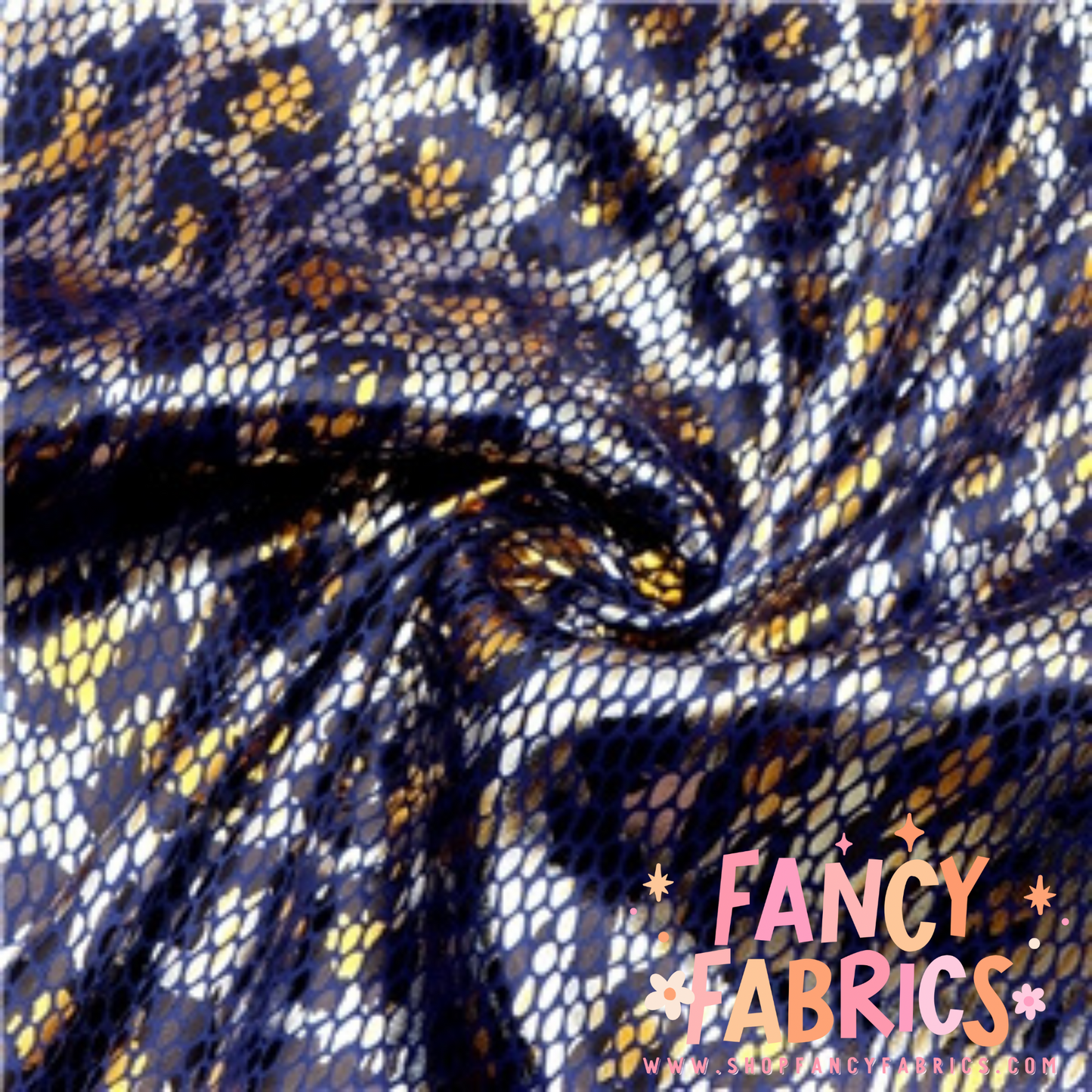 Navy | Leopard Foil | Ready To Ship