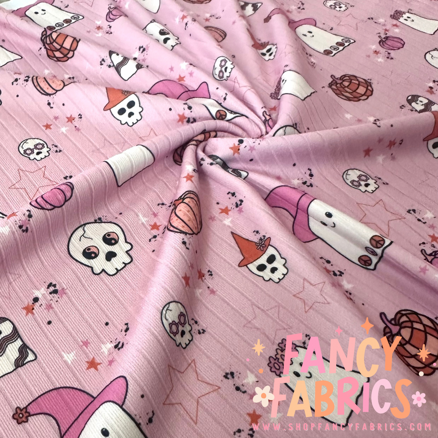 Twinkle Ghosts | 6x6 | Brushed Rib | Ready To Ship