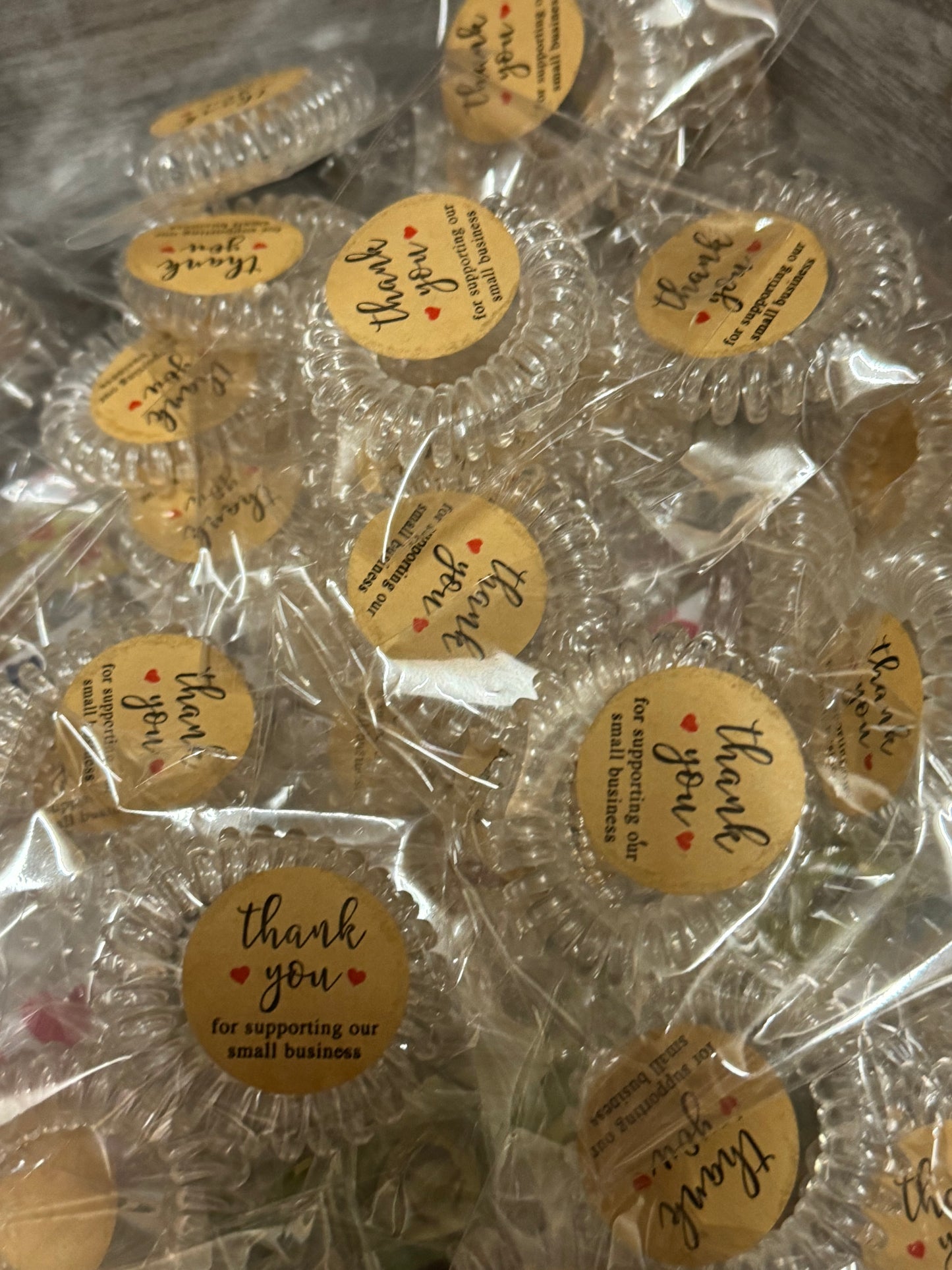 Clear Spiral Hair Ties | Package Fillers