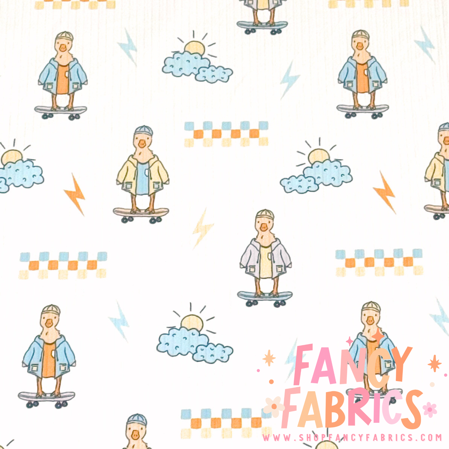 Skater Ducks | 6x6 Scaling | Skinny Rib | Ready To Shipo