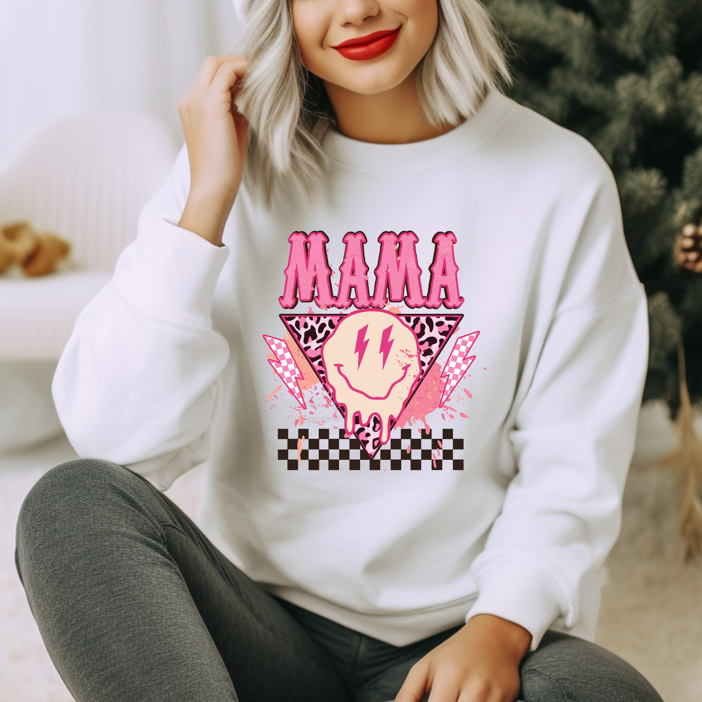 Mama Smiley | Adult Size | DTF Transfer | Ready To Ship