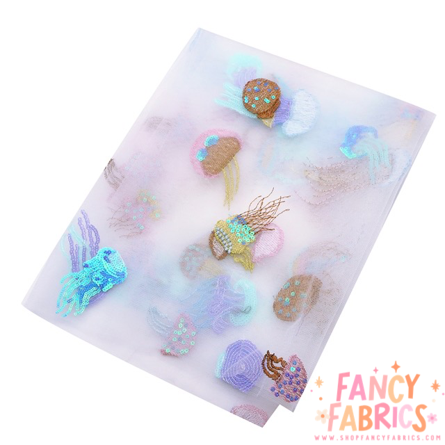Jellyfish | Sequin Mesh | Ready To Ship
