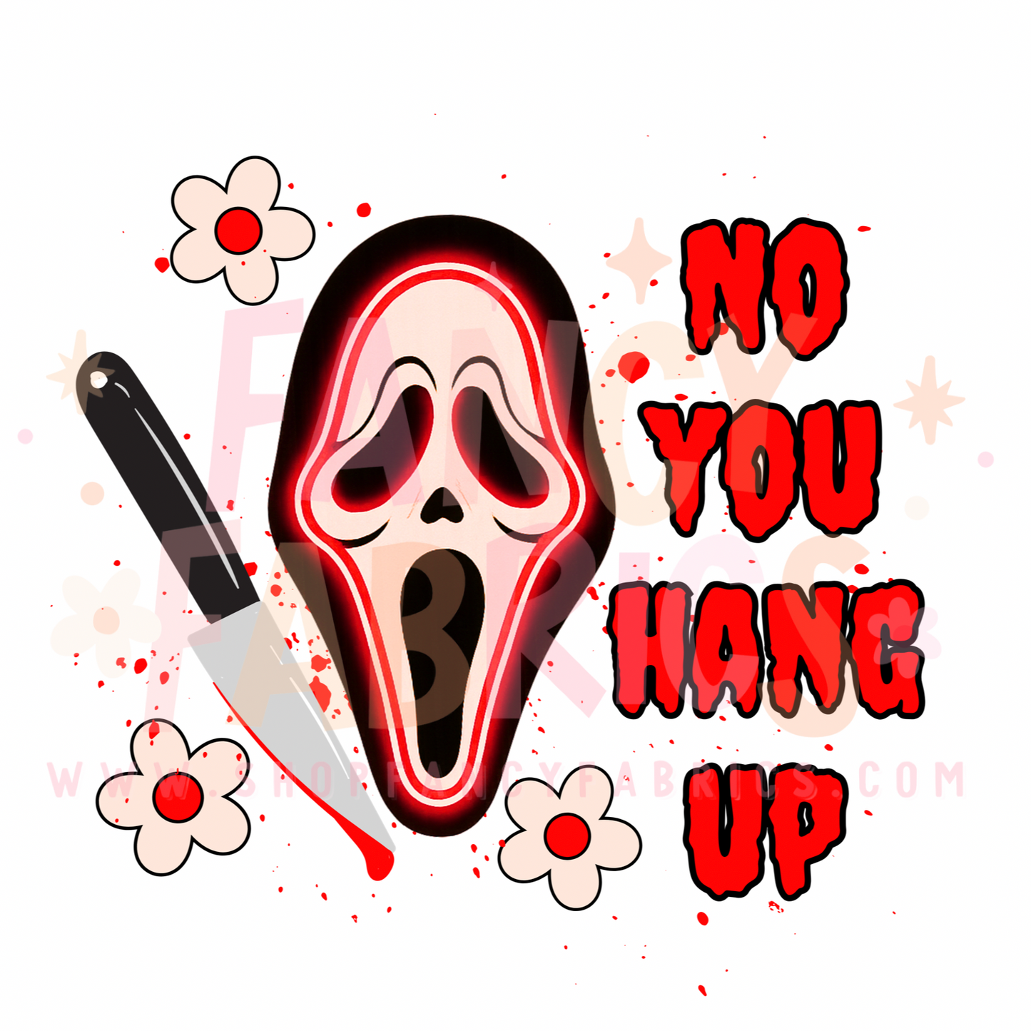 Scream Flowers | Adult Size | DTF Transfer | Ready To Ship