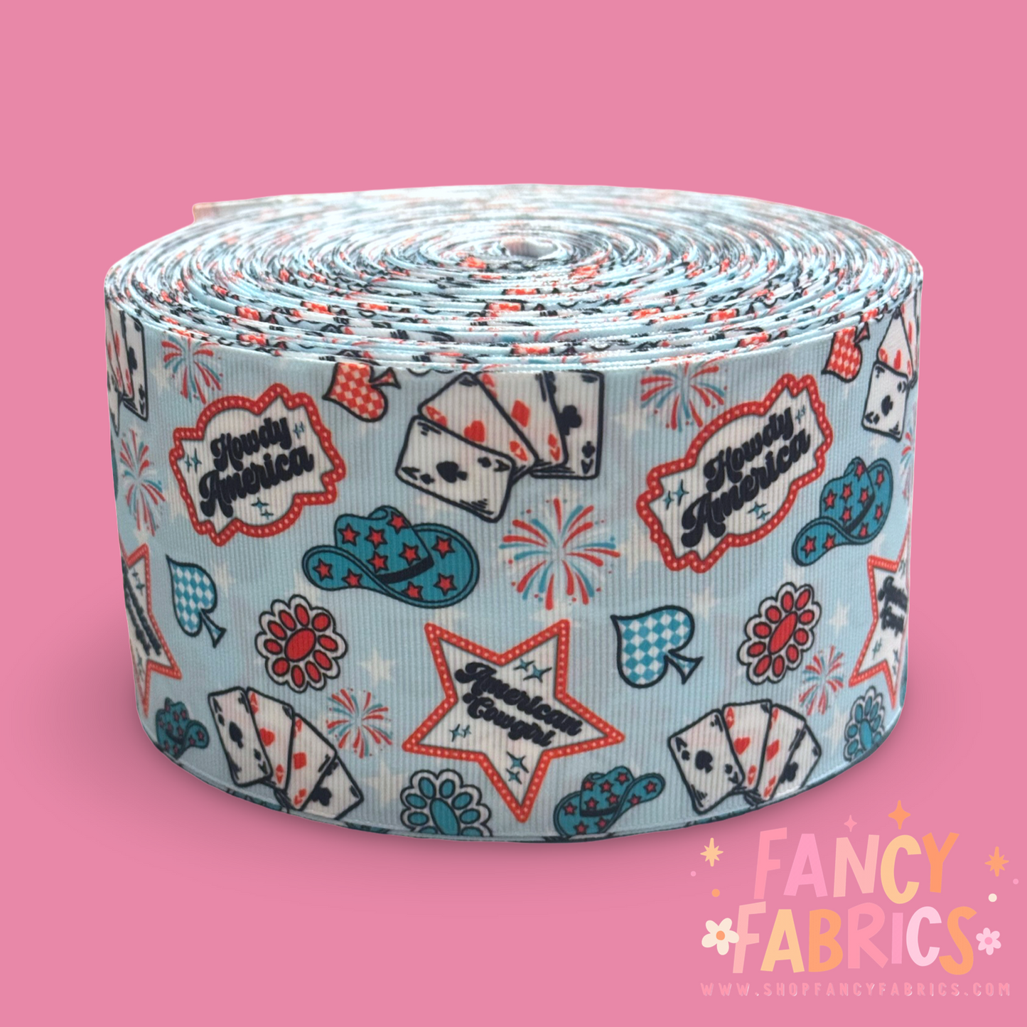 Howdy America | 3" Single Sided | Printed Ribbon | Ready To Ship