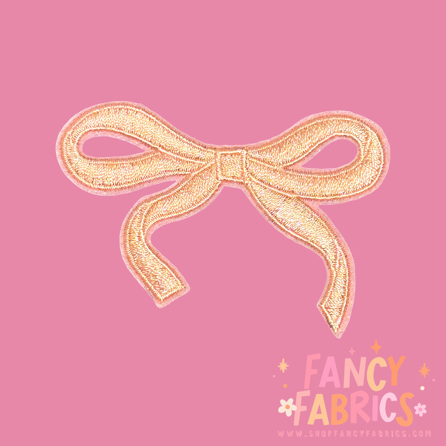 Peach Dainty Bow | Iron On Patch | Ready To Ship