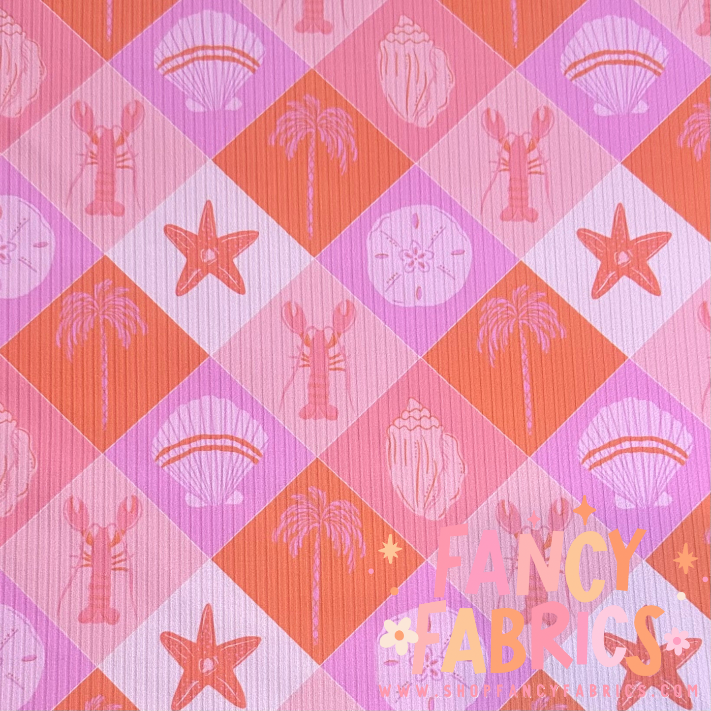 Beachy Diamonds | 6x6 Scaling | Skinny Rib | Ready To Ship