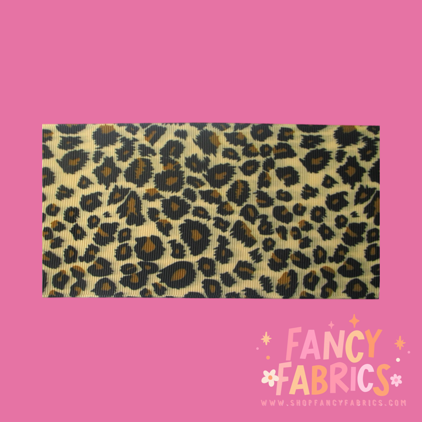 Leopard 3" single sided ribbon