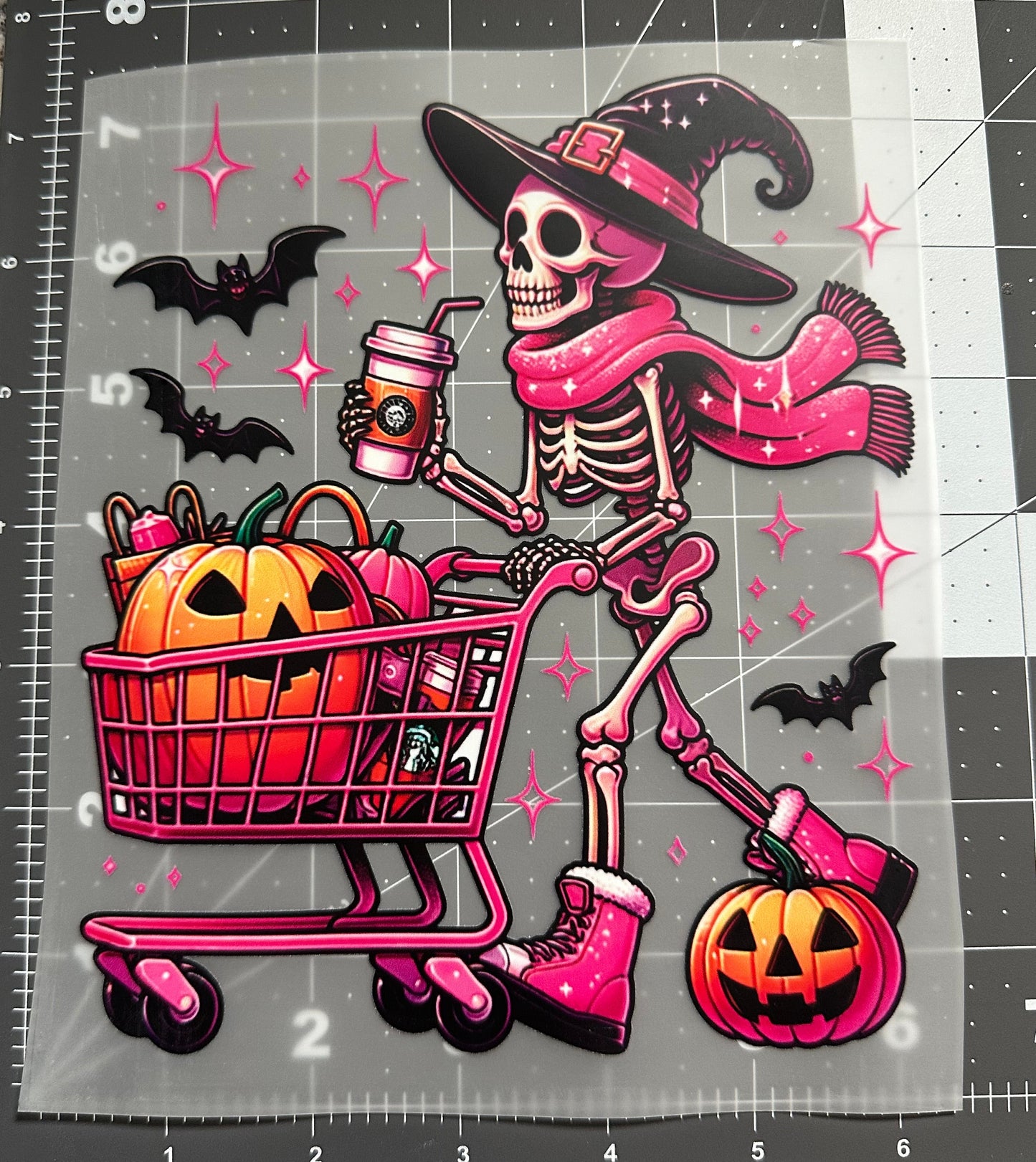 Shopping Skelly | Child Size | DTF Transfer