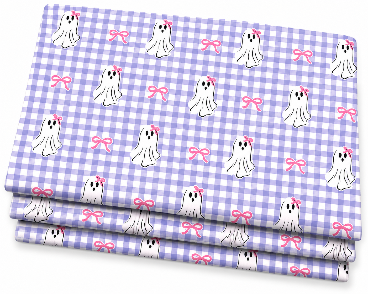 Purple Plaid Ghosts | 8x8 Scaling | DBP | Ready To Ship