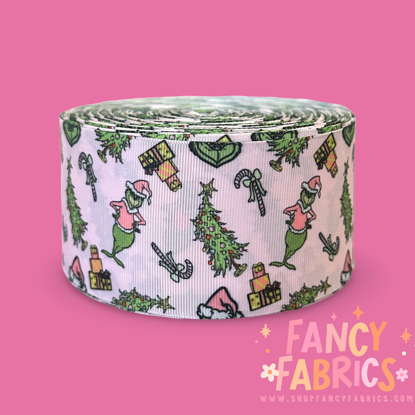 Pink Green Guy | 2.5" Single Sided | Printed Ribbon | Ready To Ship