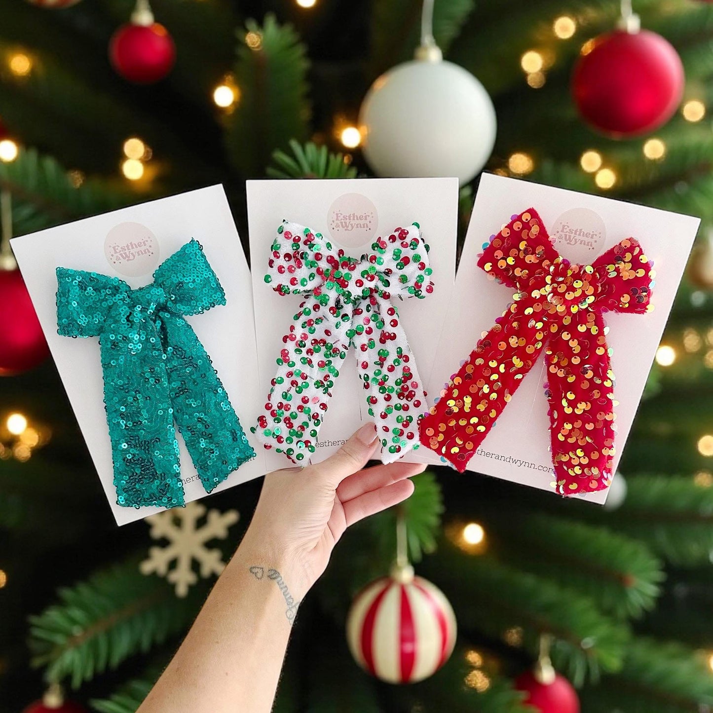 Red + Green | Stretch Sequin Velvet | Ready To Ship